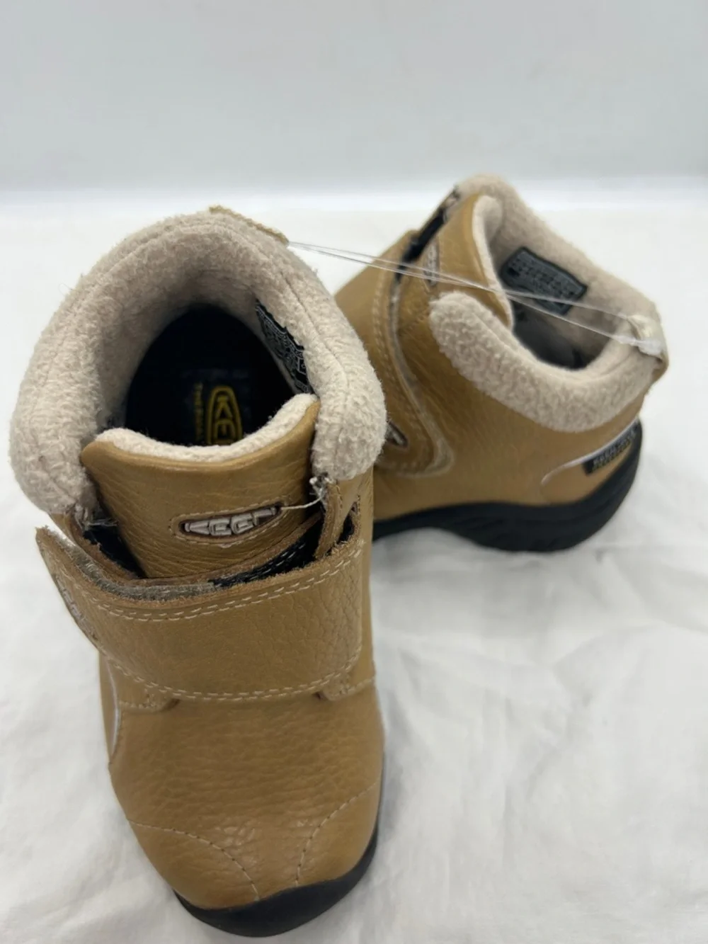 Keen Toddler Boy Sz 5 Beige Touch-Fasten Insulated Fleece Waterproof Ankle Boots